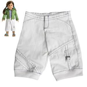 American Girl White Capri Pant Kickin Back Outfit Doll Clothing Accessory Buckle